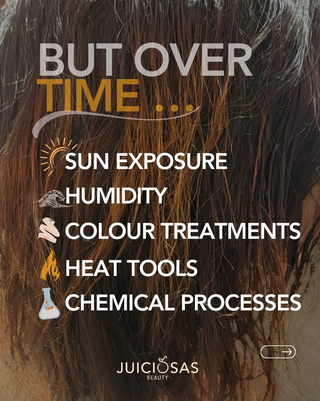 Factors affecting hair including humidity heat and colour