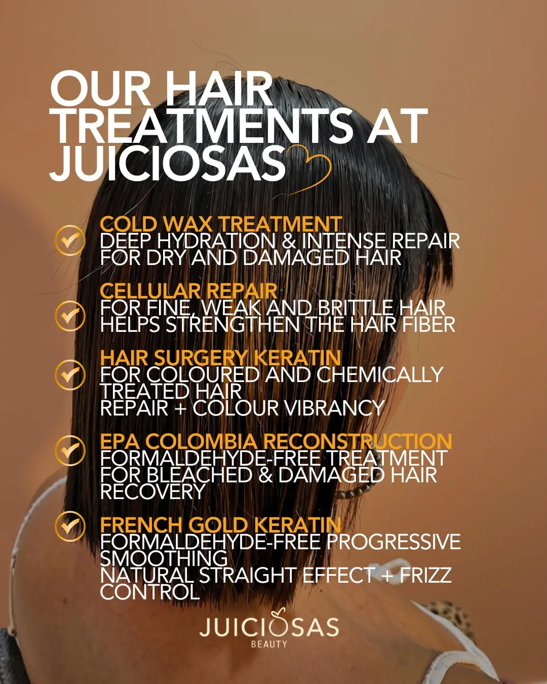 Keratin treatments available at Juiciosas Beauty Sliema