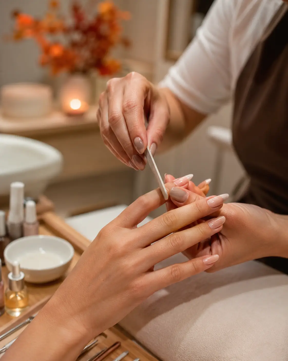 Professional manicure at Juiciosas Beauty nail salon Sliema Malta