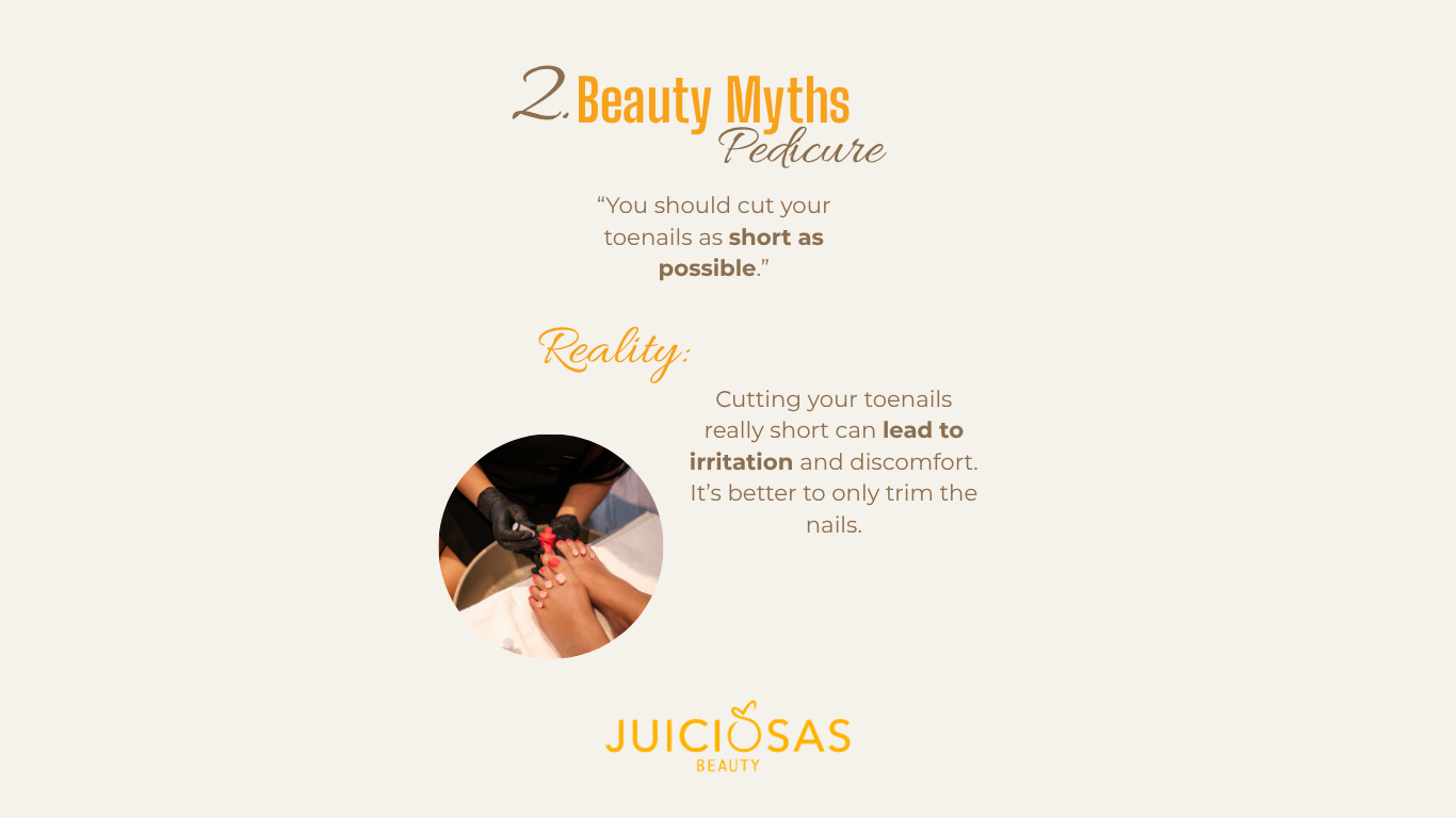 Pedicure beauty myth: should toenails be cut as short as possible?